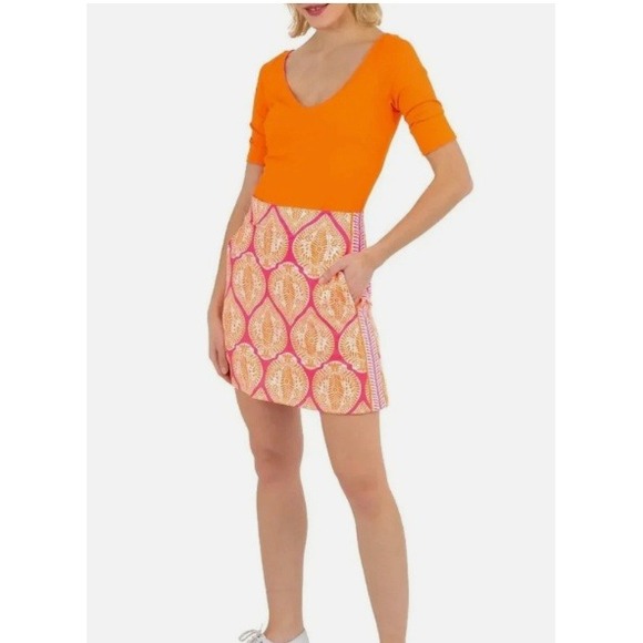 Gretchen Scott Designs Dresses & Skirts - Gretchen Scott Skippy Skort Skirt Indian Summer Medallion Pink Orange Small